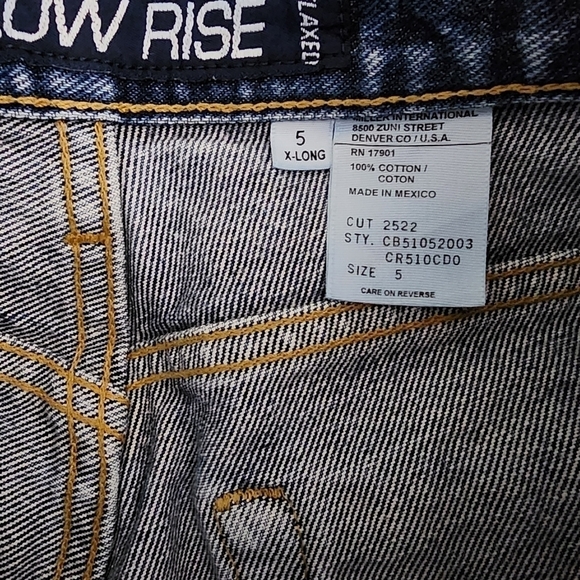 CRUEL GIRL LOW RISE RELAXED X-LONG DENIM JEANS - Picture 7 of 8